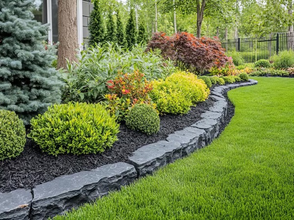 Commercial property landscaping maintenance project
